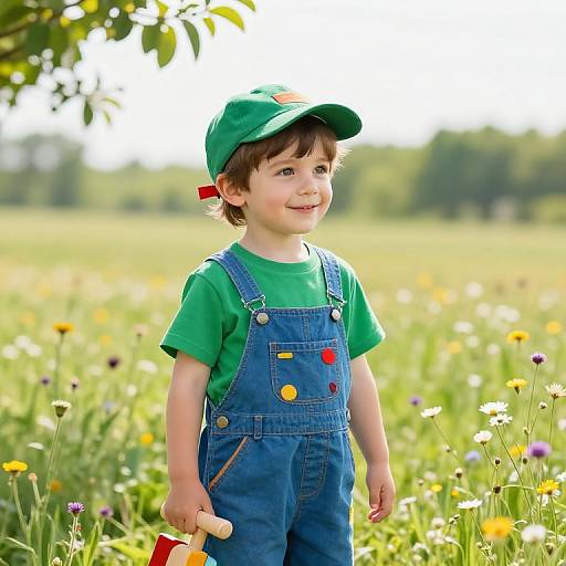 Sunny Meadow Boy with Toy