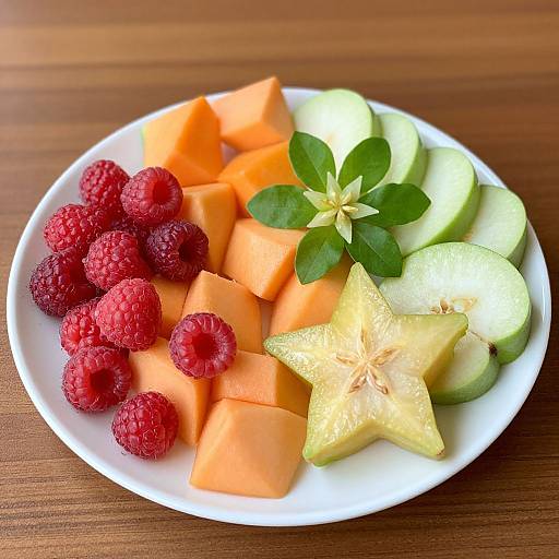 Elegant Fresh Fruit Arrangement on Plate