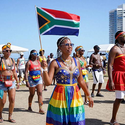 Colorful Festival at Durban's North Beach