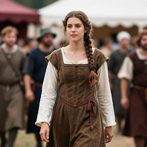 Woman in Medieval Dress at Renaissance Festival