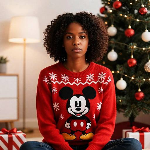 Cozy Holiday Portrait of a Woman