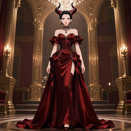 Cyberpunk Dark Red Music Queen