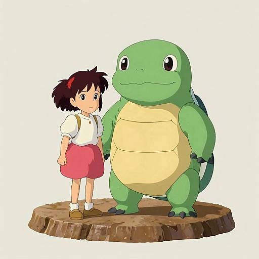 Whimsical Studio Ghibli Inspired Scene