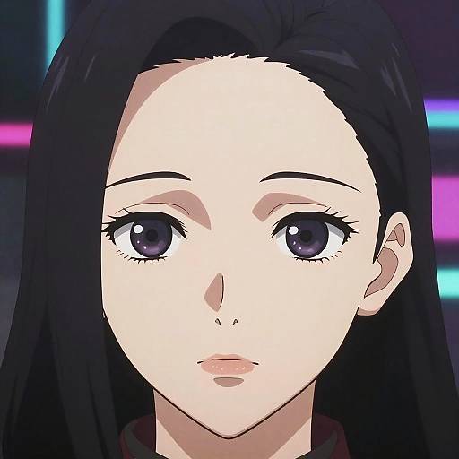 Emotionless Anime Face Close-Up