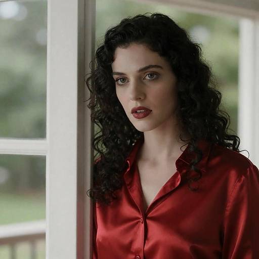 Striking Portrait of a Woman in Red