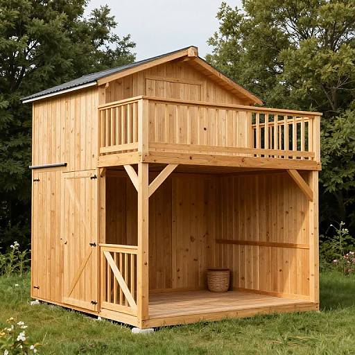 Wooden Portable Lofted Garden Barns