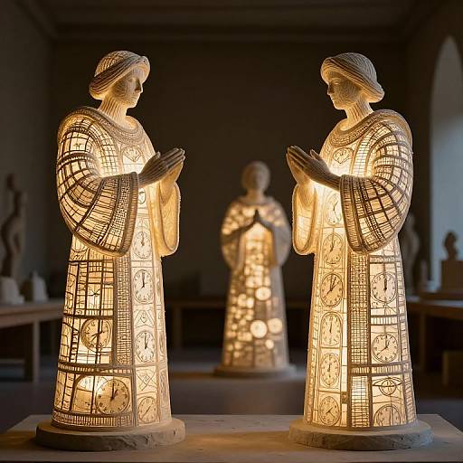 Timekeepers Sculpting Memories in Light