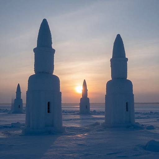 Serene Sunrise Among Icy Sentinels