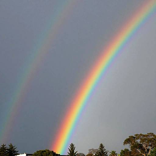 Double Rainbow Over Trees