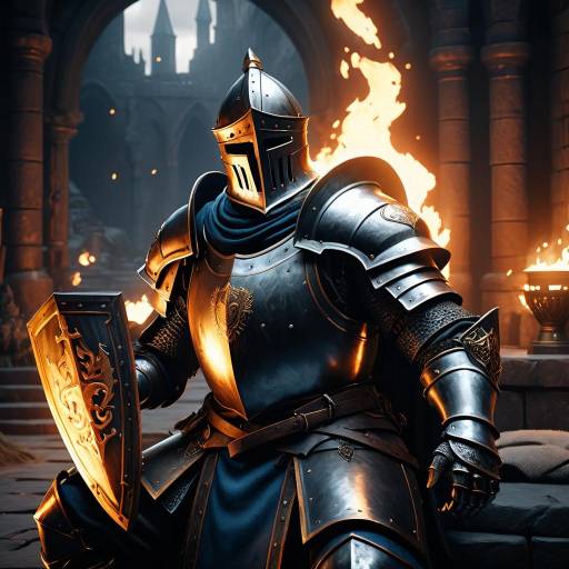 Hyper-Realistic Knight in Dark Fantasy Hyper-Realistic Knight in Dark Fantasy