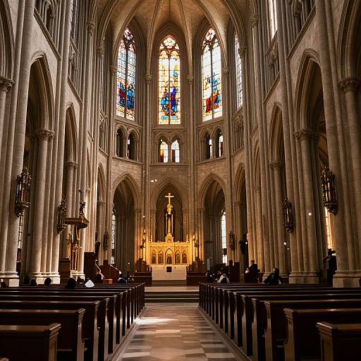 Echoing Voices in Sunlit Cathedral