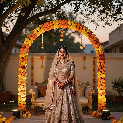 Romantic Traditional Indian Wedding Scene