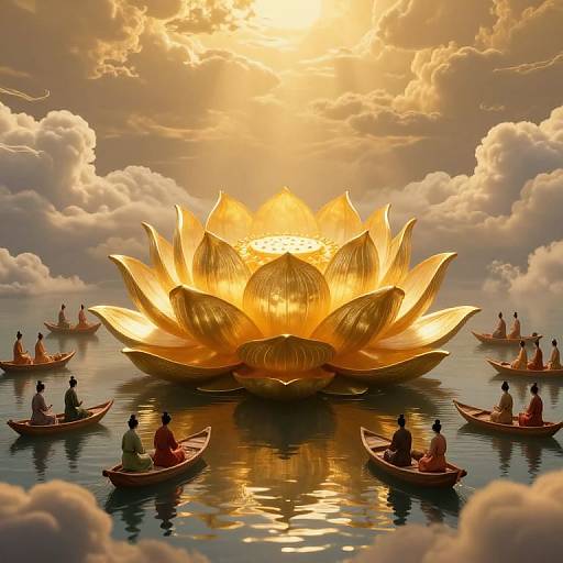 Golden Lotus Reverence Scene