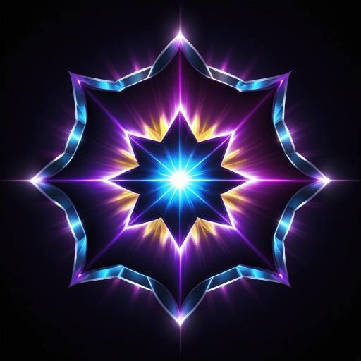 Glowing Star Gem on Dark Background