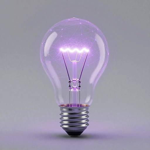 Minimal Lavender Bulb Silhouette