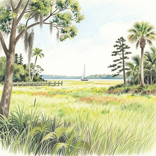 Yoji Shinkawa Colored Marsh Landscape