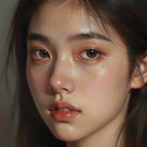 Photorealistic Digital Portrait Girl