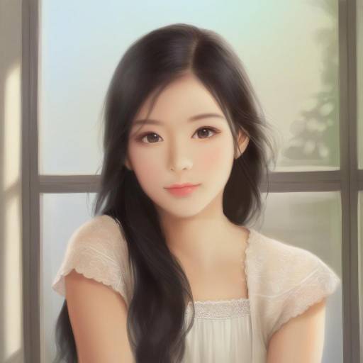 Charming Young Woman in Vintage Cafe