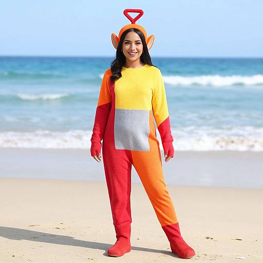 Adult Tinky Winky Jumpsuit Costume