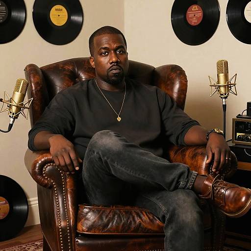 Kanye West Vintage Portrait