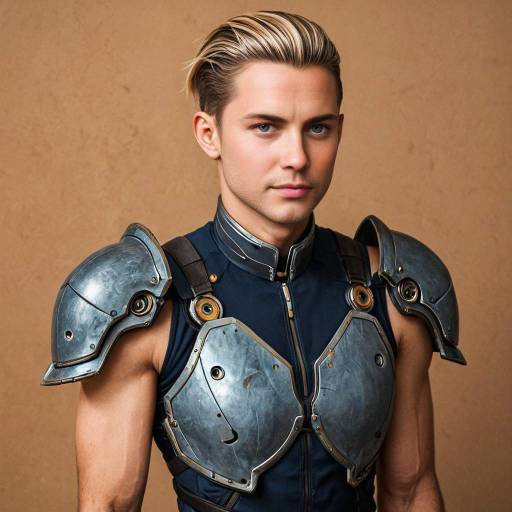 Casual Cyborg Warrior in Armor Casual Cyborg Warrior in Armor