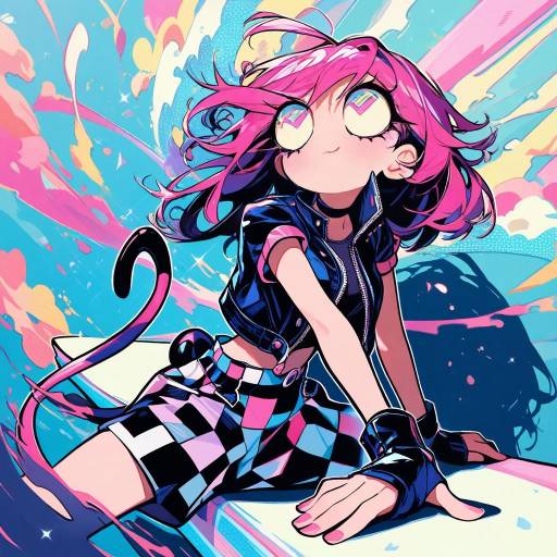 Confident Character in Neon Pop Art