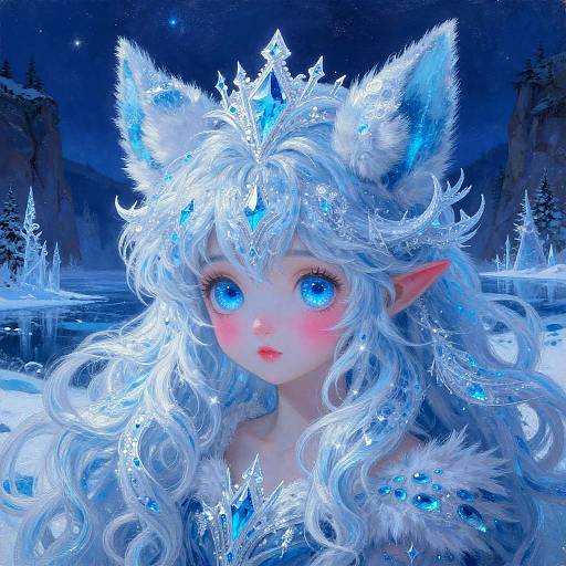 Ethereal Frost Wraith Portrait