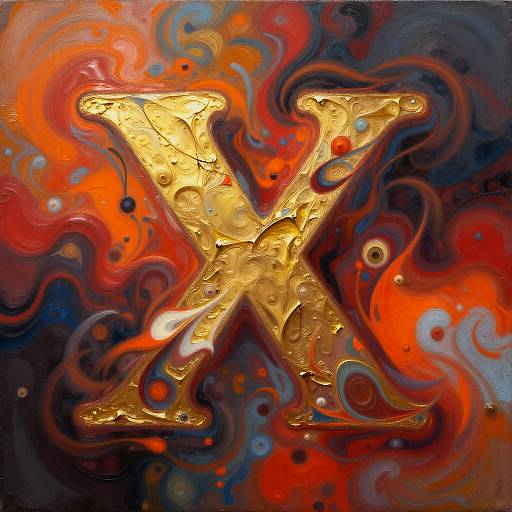 Vibrant Alphabet Transforming Abstract Art