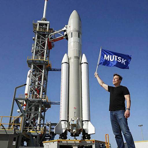 Elon Musk on SpaceX Launchpad