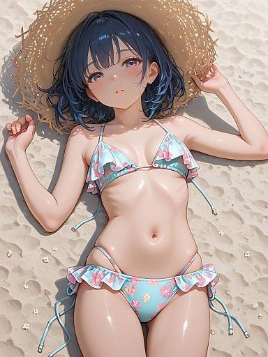 Chic Nautical Bikini with Floral Design