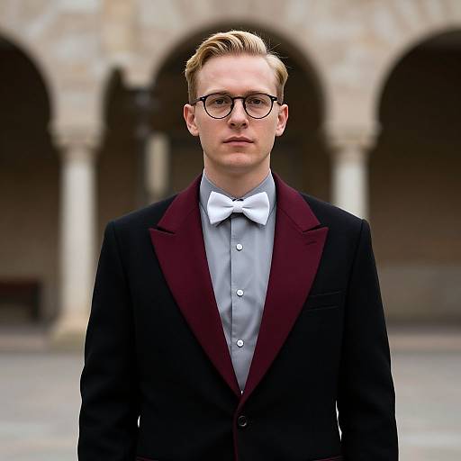 Blonde Man in Stylish Jacket