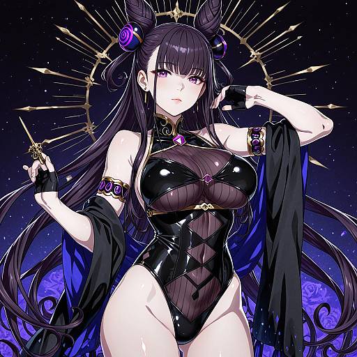 Illustration of Murasaki shikibu (swimsuit rider) (fate), fate/grand order in the style of Kamezaemon