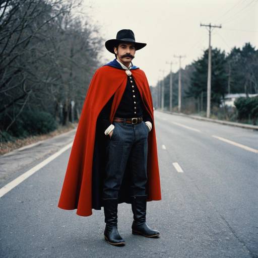 Man Wearing Claude Montana Inspired Costume on Road