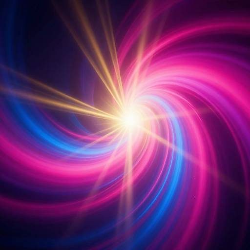 Vibrant Neon Abstract Light Rays