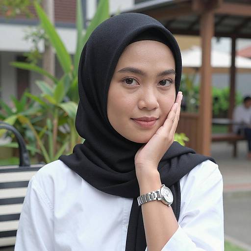 Portrait of Asian Woman in Hijab