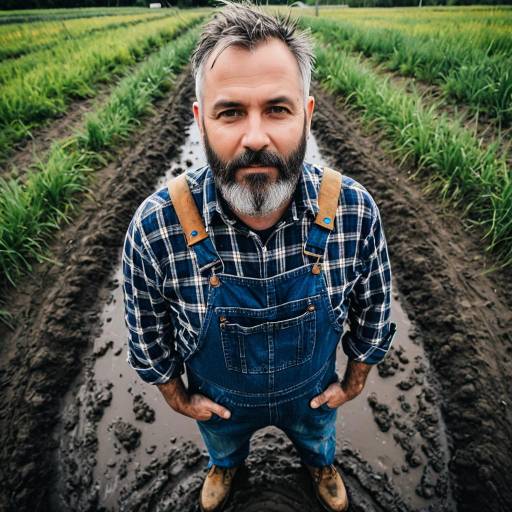 Rugged Farmer Cosplay with Fisheye Effect