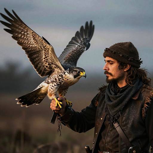 Outlaw with Nighthawk at Dusk