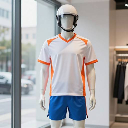Stylish Mannequin in Futuristic Retail