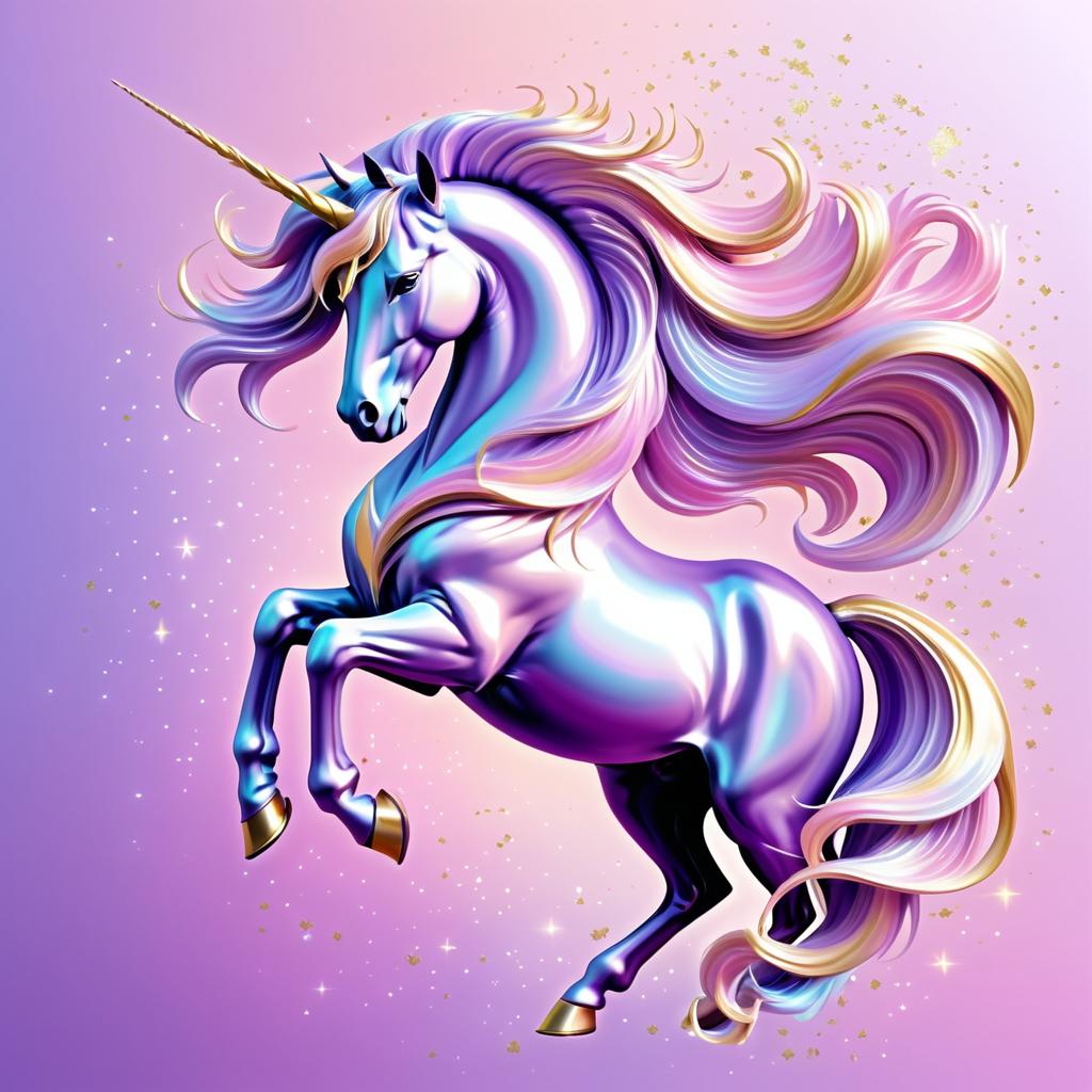 Dreamy Unicorn in Pastel Fantasy Colors