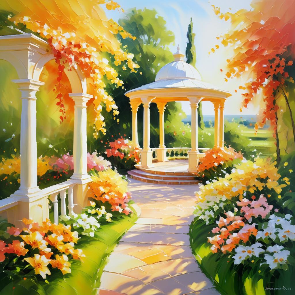 Vibrant Summer Garden in Impressionism