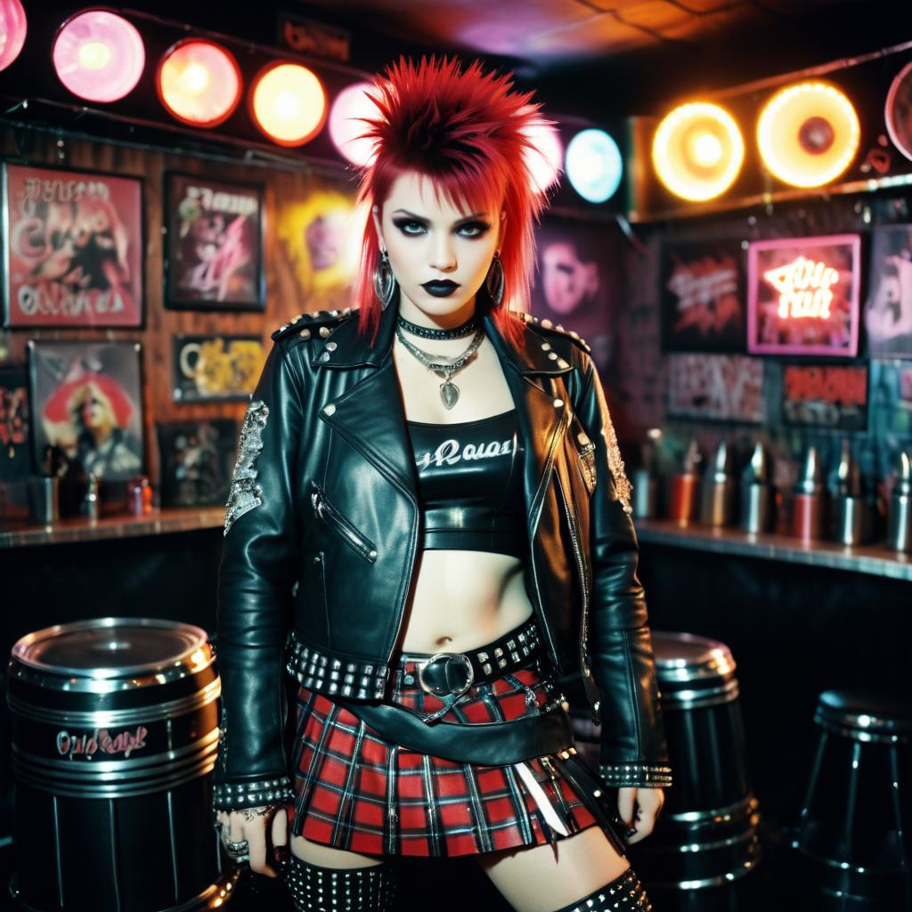 Fierce Punk Rocker in Trashy Glam