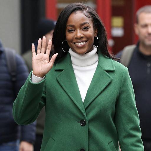 Joyful Urban Portrait of a Smiling Woman