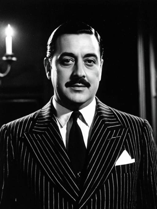 Dramatic Waist-Up of Gomez Addams Costume