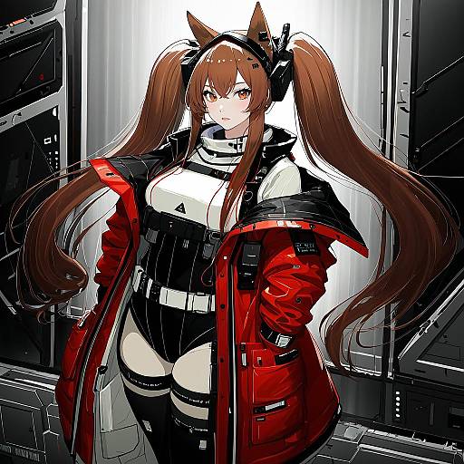 Illustration of Angelina (distinguished visitor) (arknights), arknights in the style of Matsuda hikari