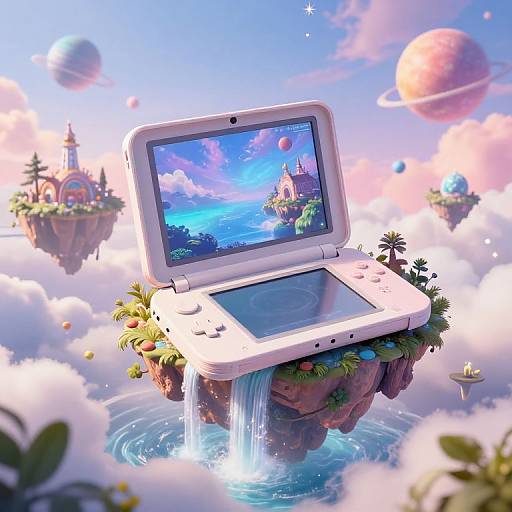 Surreal Dreamscape with Floating Islands