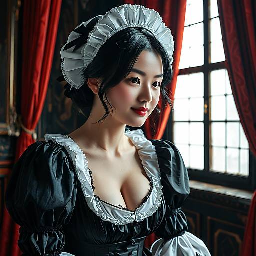 Renaissance Maid Portrait Close-Up