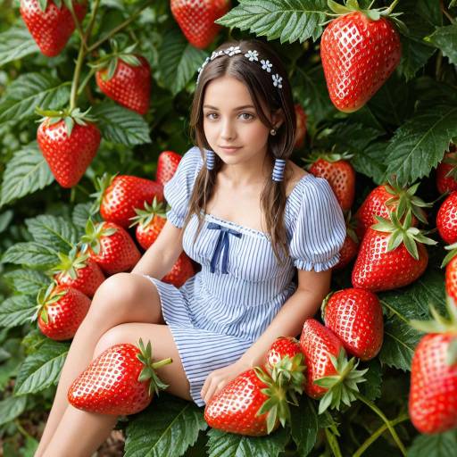 Dainty Lavender Bee on Strawberry Dainty Lavender Bee on Strawberry