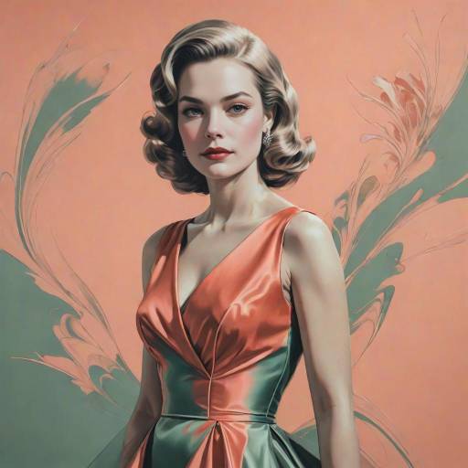 Glamorous Woman in Satin Duotone