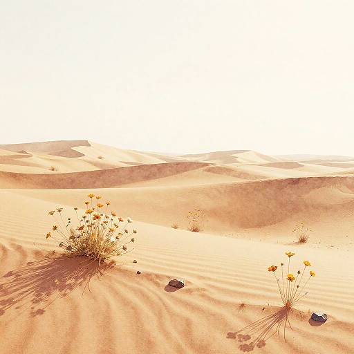 Minimalist Soft Watercolor Desert Dunes