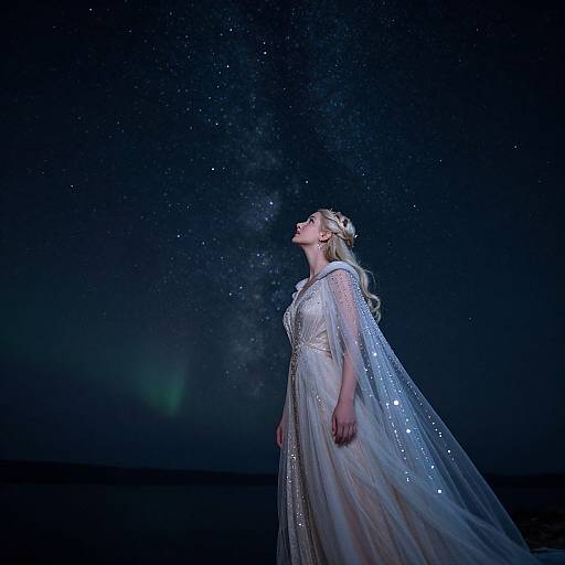 Freya Summons Under Northern Lights